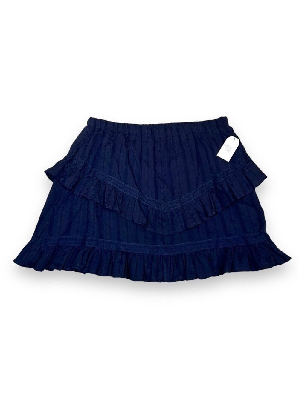 Time and Tru Women’s Layered Lace Skirt Navy Size XL
